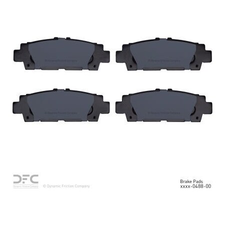 Dynamic Friction Co DFC 3000 Semi-Metallic Brake Pads - 1311-0488-00